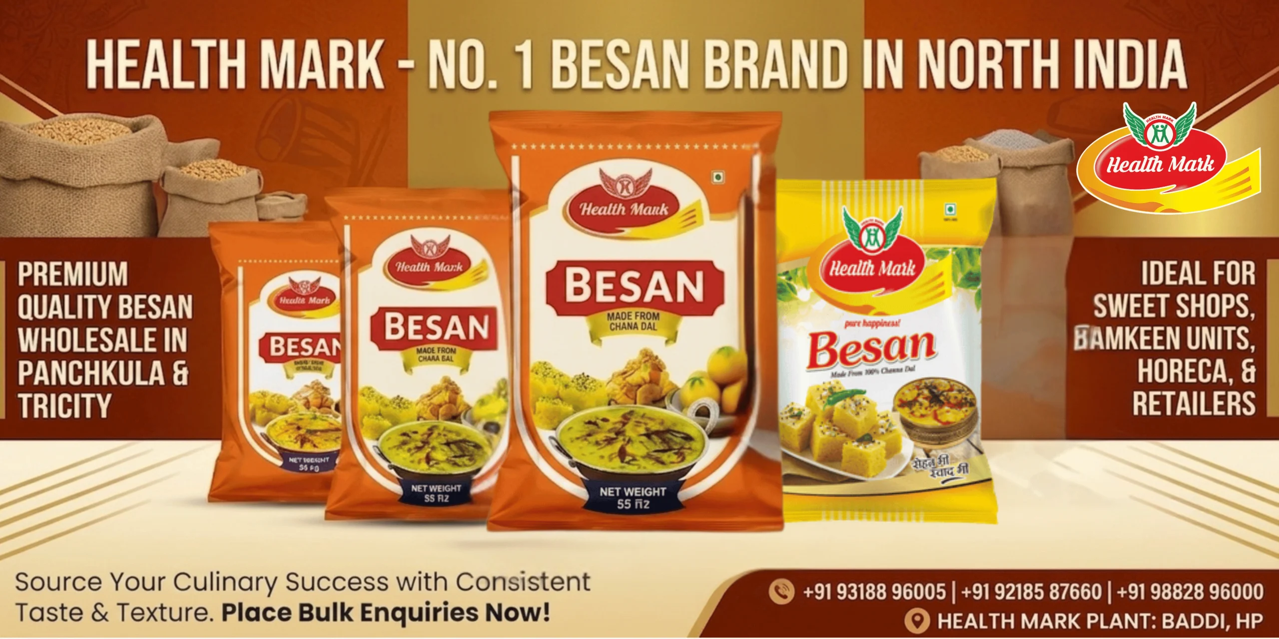 Premium Quality Besan Wholesale in Panchkula HealthMark