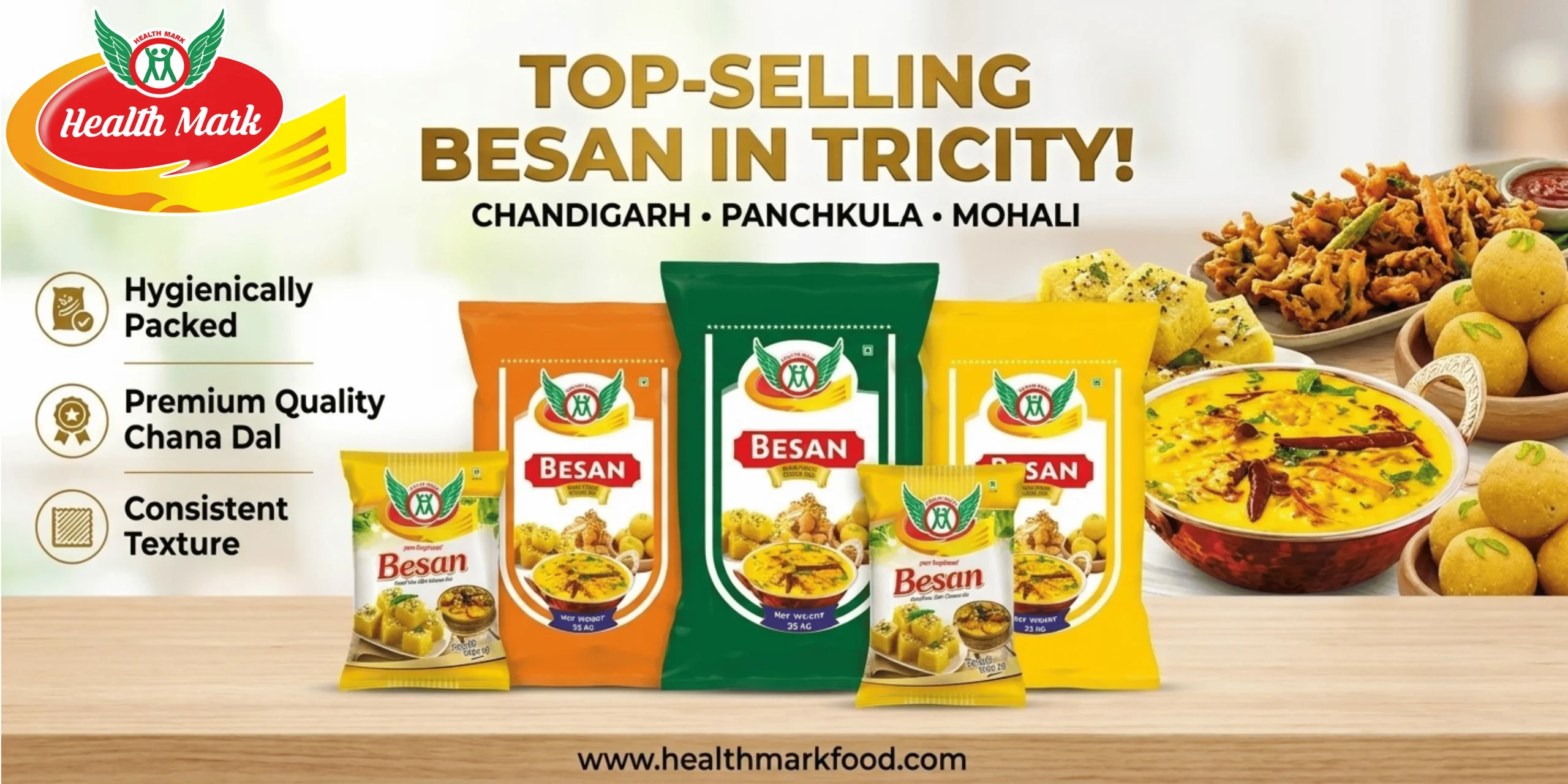 Where to Buy Top-Selling Besan in Tricity Health Mark